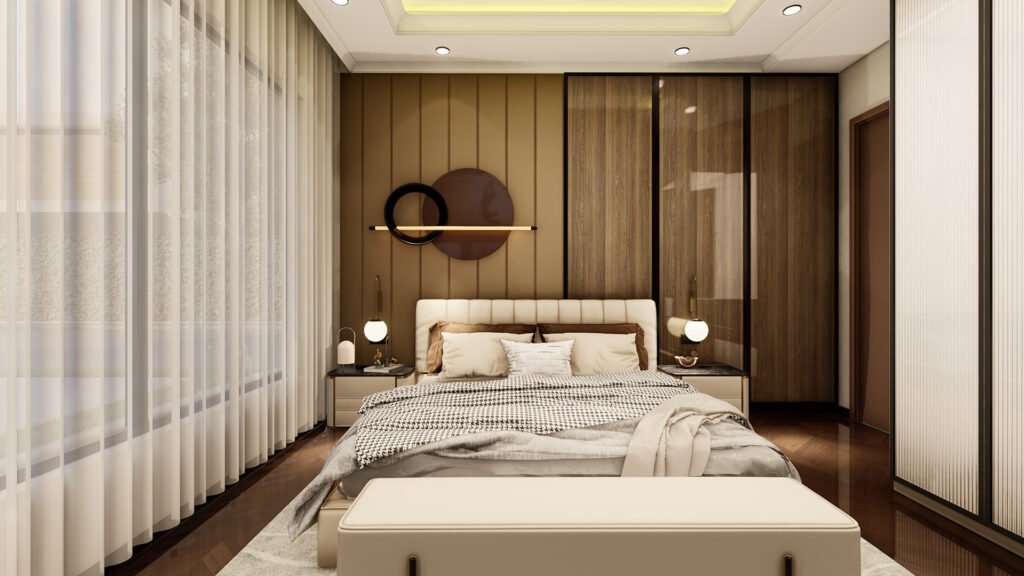 A finely curated super luxury bedroom designed by Vastukaar Studio