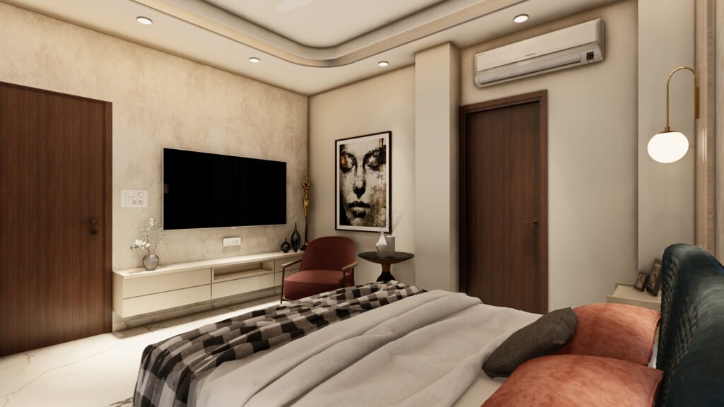 A beautifully crafted interior space designed by Vastukaar Studio, blending luxury, warmth, and modern sophistication.